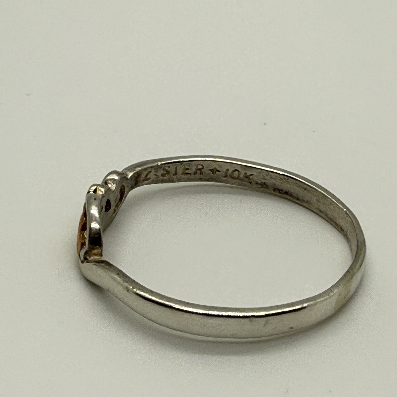 Landstrom’s Black Hills Gold Women’s Freeform Bypass Ring 12K Tri-Color Leaf 9.5