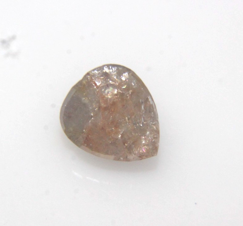 1.23Ct Natural Real Pear Shape Brown Red Color Rose Cut Diamond 7.21×6.22×3.44MM