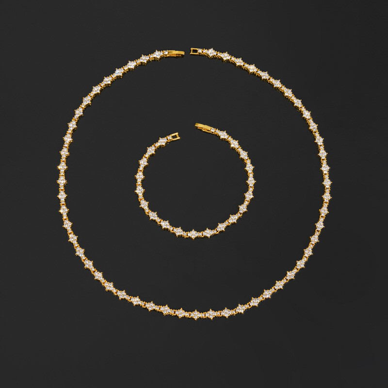 Mens 5MM Tennis Chain Choker Necklace 1 Row Gold Plated Iced Hip Hop CZ Jewelry