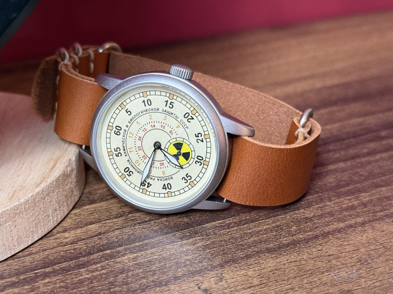 Raketa Watch Radiation Mechanical Military Wrist Russian Vintage Soviet USSR Men