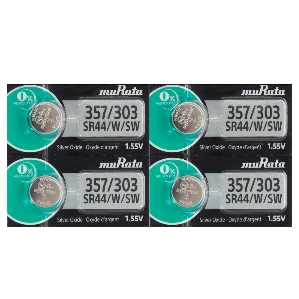 4 Murata Replaces Sony 357 303 EPX76 SR44SW AG13 LR44 D357H 228 J Watch Battery