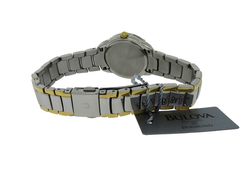 Bulova Diamond 98R170 Women’s Round Analog Roman Numeral Stainless Steel Watch