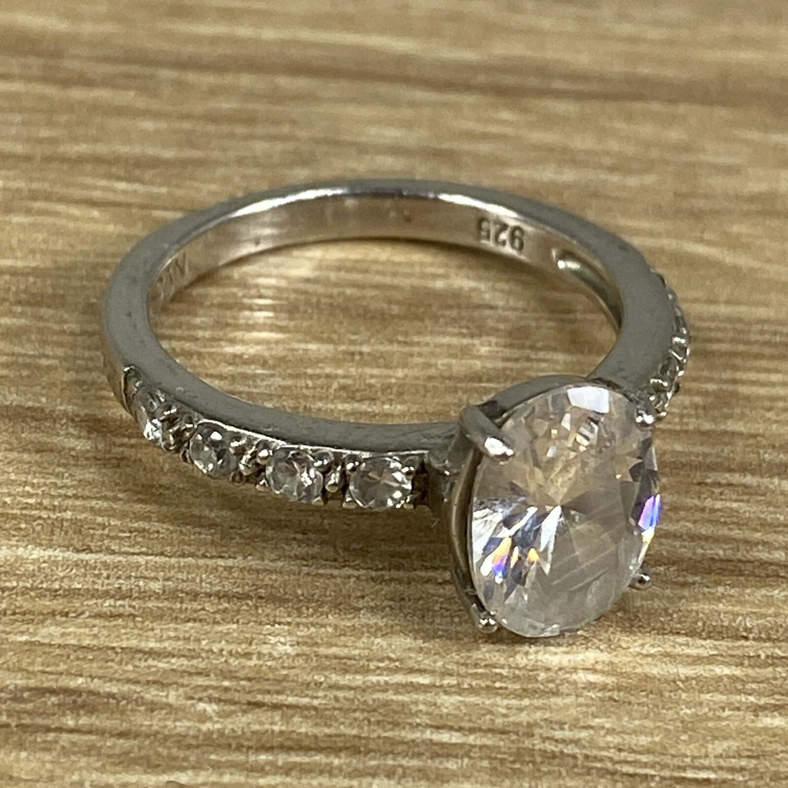 Vintage ZIRCONIA Sterling 925 Ring Womens NVC 6 – Main Stone Loose