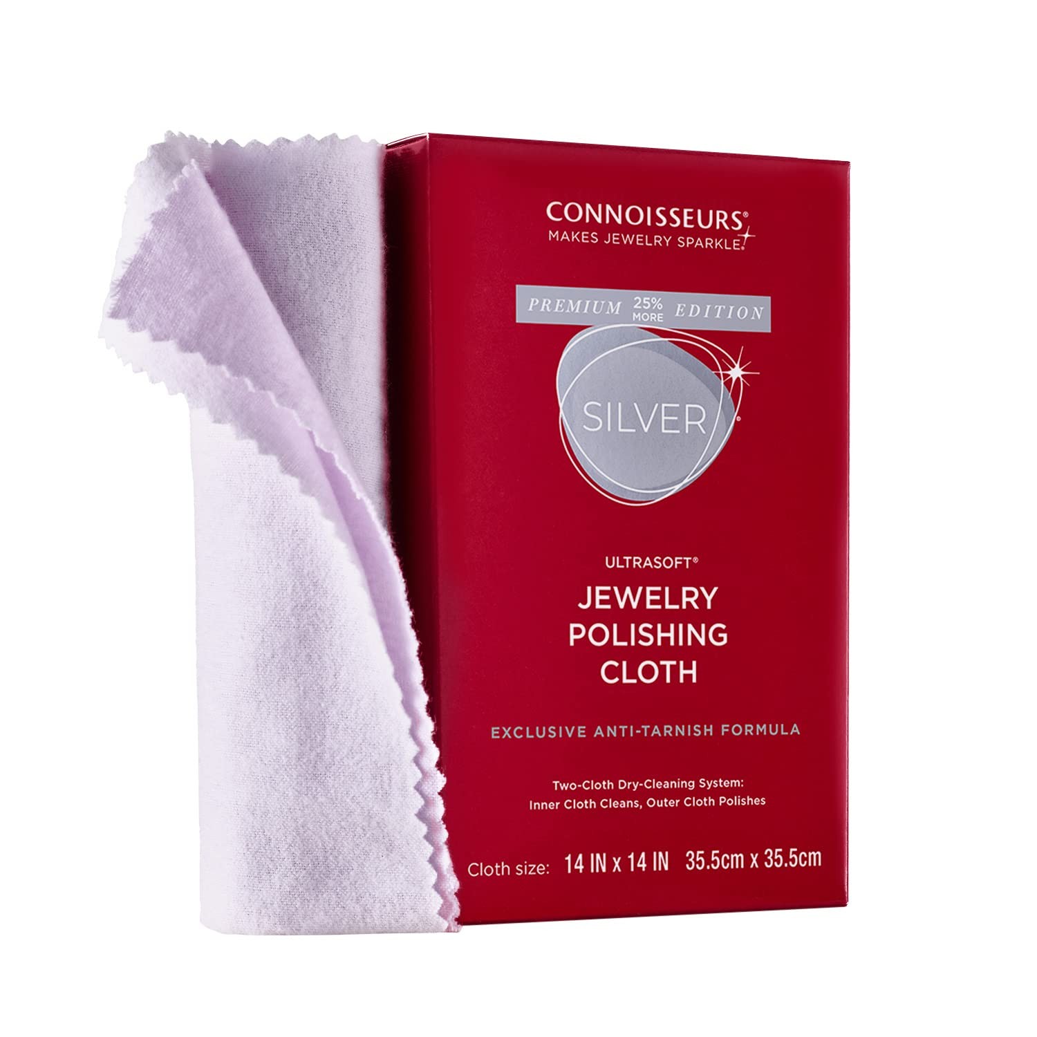CONNOISSEURS Premium Edition Extra Large Polishing Cloth for Silver Jewelry – Ul