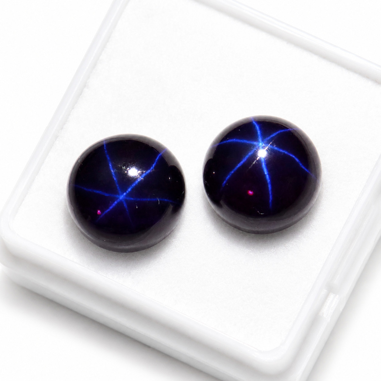 Pair Natural Purple Star Sapphire Gemstone Rare 6 Rays Star Sapphire Gemstone