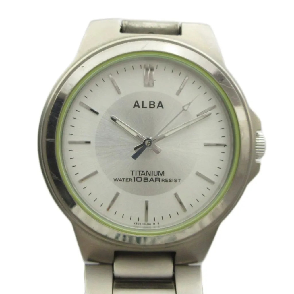 Seiko ALBA V501-0DN0 Quartz Watch with Logo, Silver Color ■GY11 /MQ