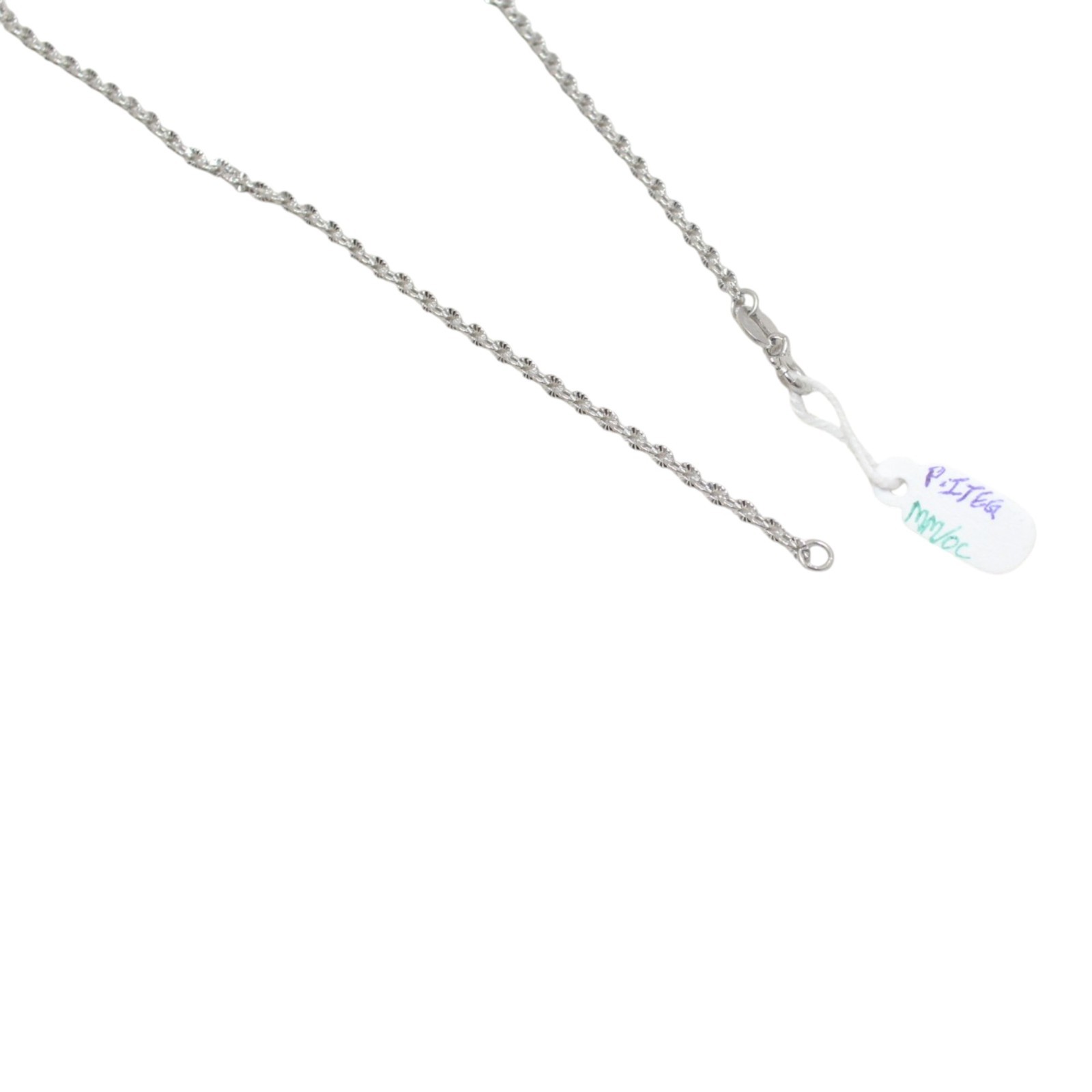 925 Sterling Silver Link Chain 18.0″ Handmade Single Piece Unisex Strong M0124