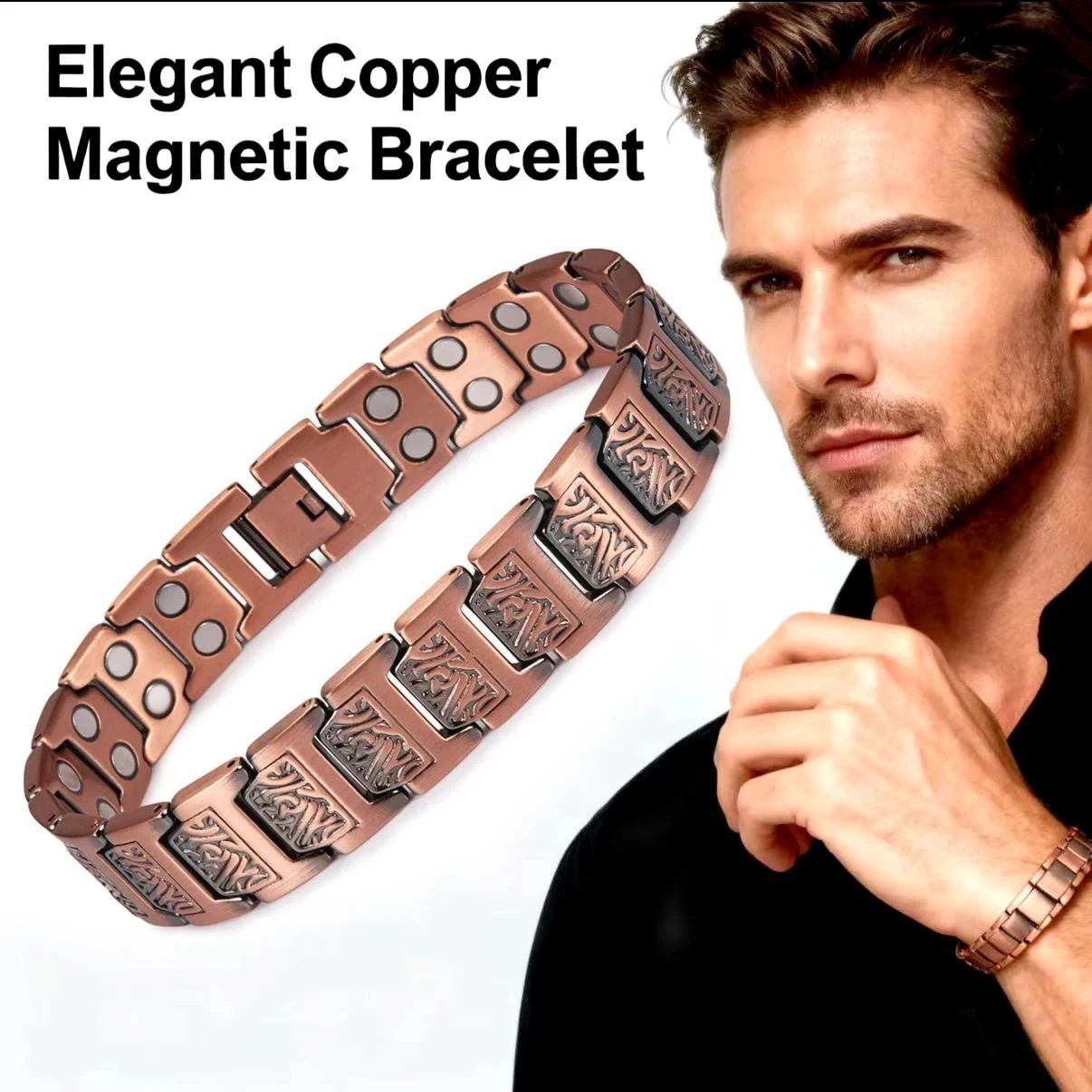 3X Ultra Strength Magnetic Copper Bracelet Vintage Copper Men’s Therapy Energy