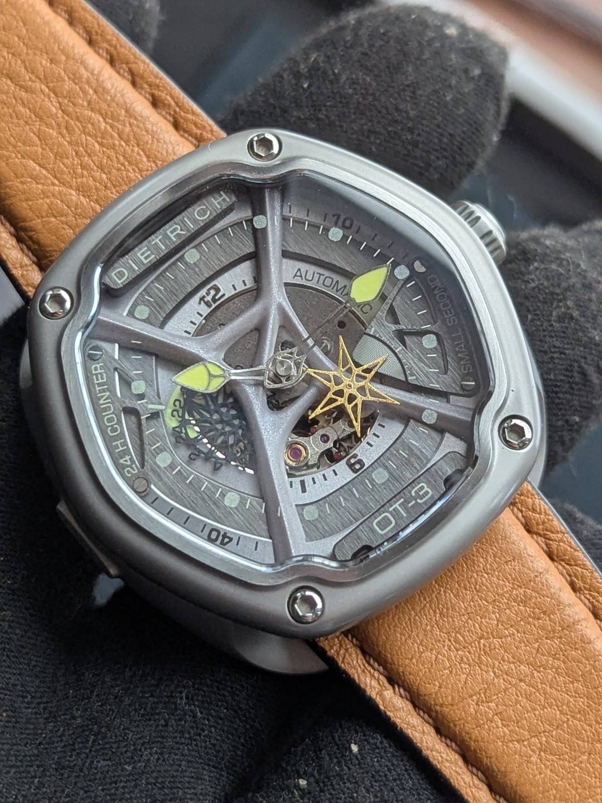 Dietrich OT3 Organic Time Mechanical Automatic Multi Layer Dial Partial Skeleton