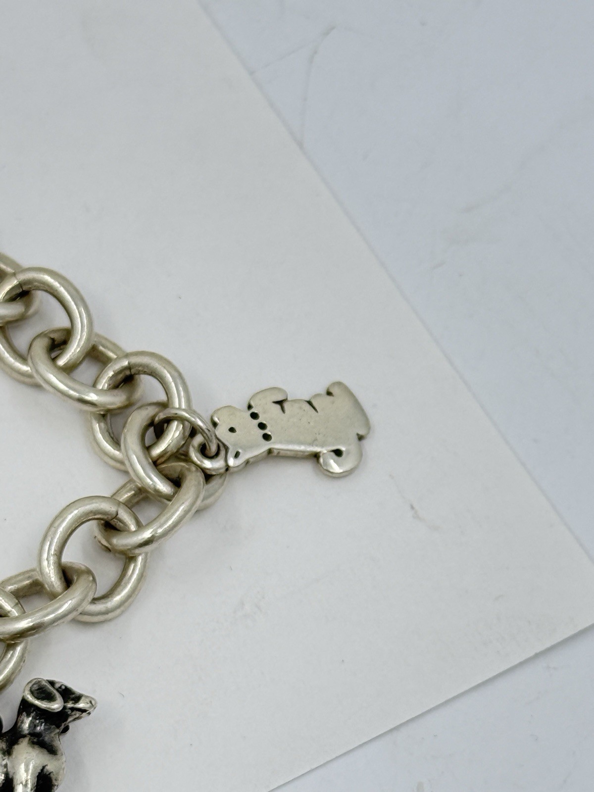 James Avery Sterling Silver Charm Bracelet Texas Turtle Dog 6.5” 36.3g 7”