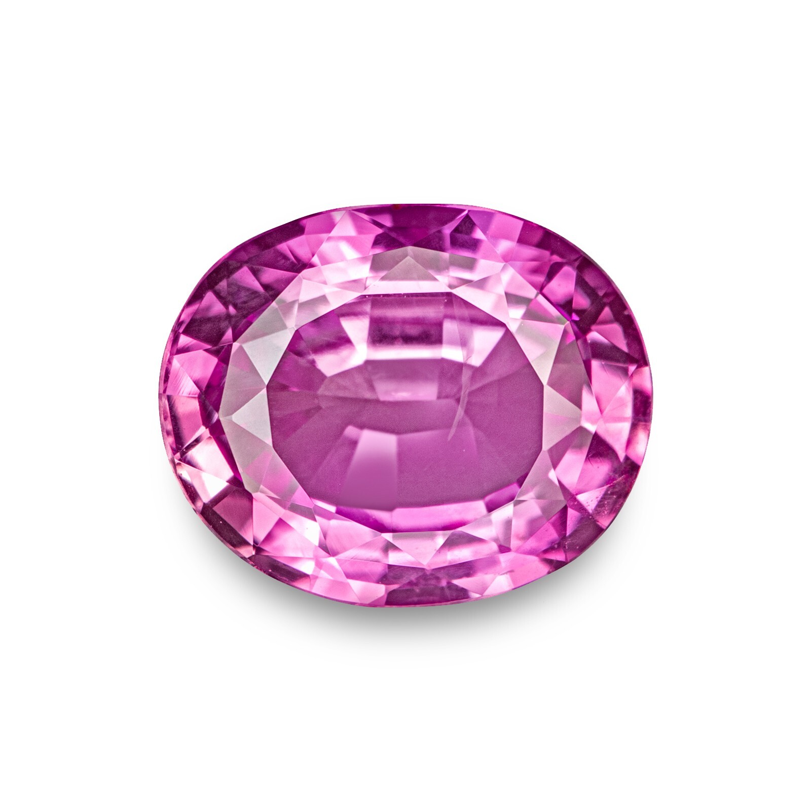 MADAGASCAR Sapphire 1.96 Ct. Natural Untreated PURPLISH PINK Oval NEAR EYE-CLEAN