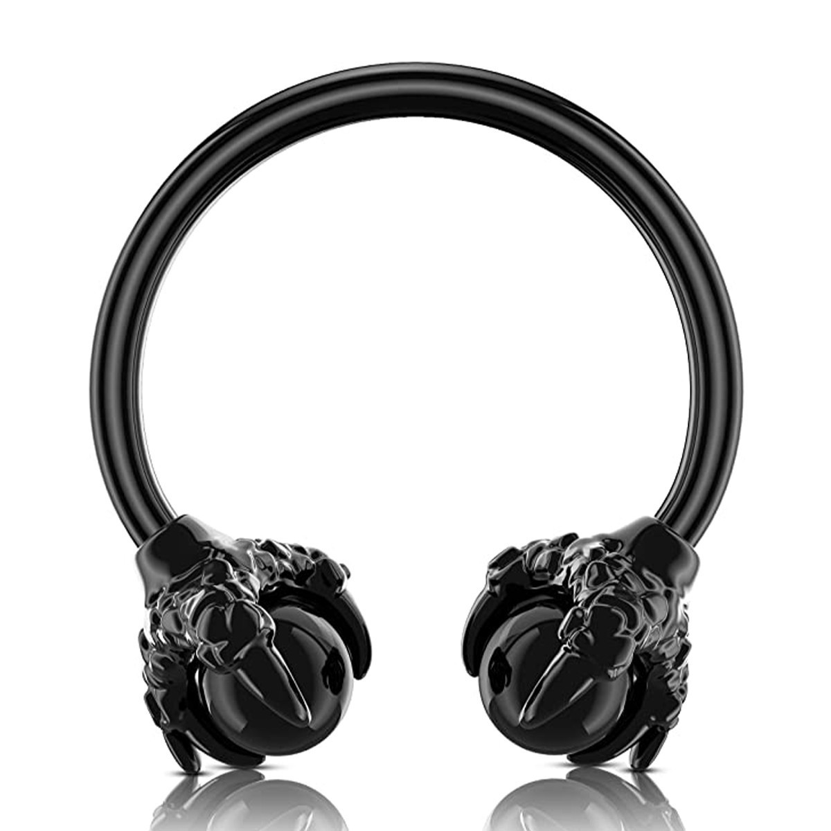 16G 316L Surgical Steel Circular Piercing Septum Ring Earring Weight Horse Shoes