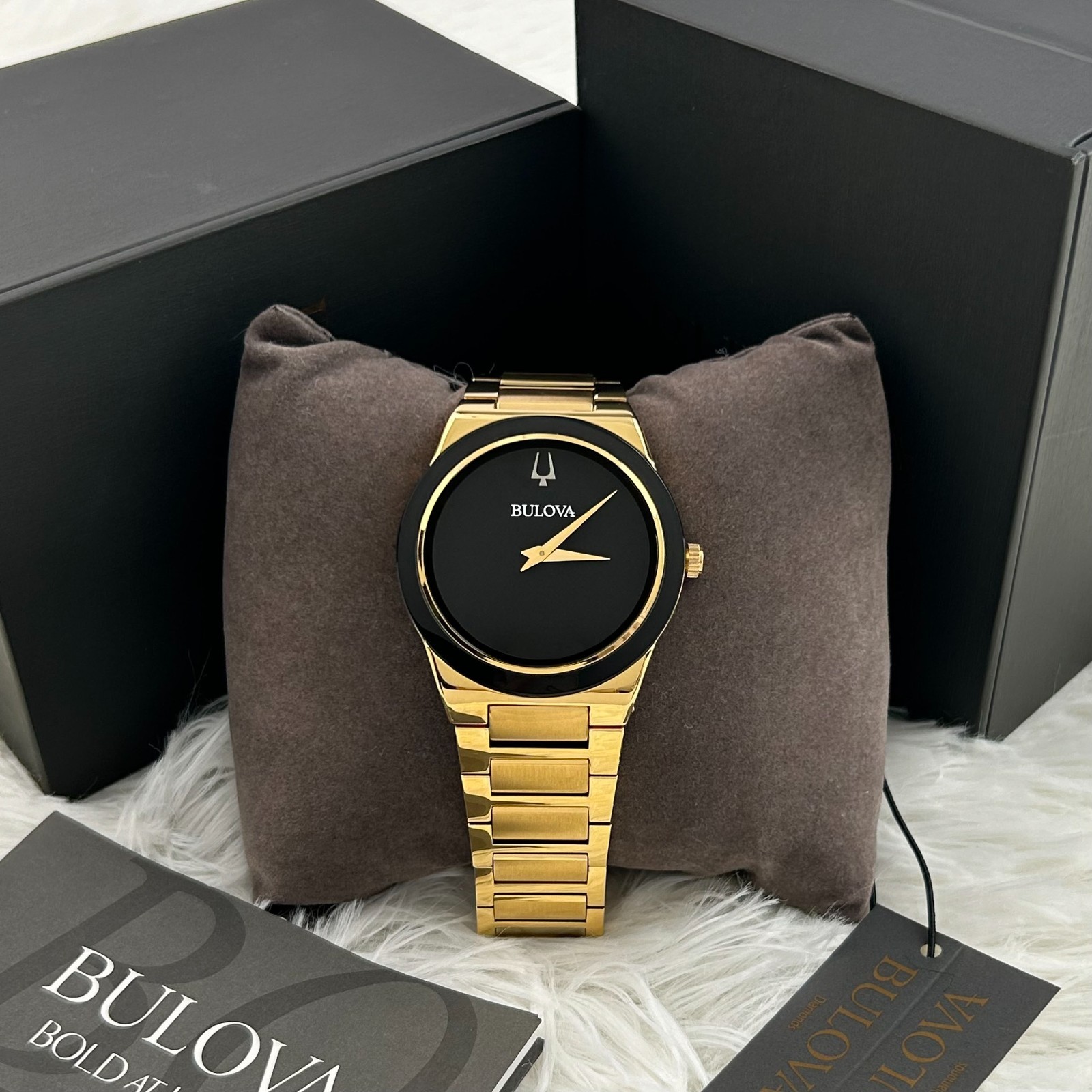 Bulova Millennia 97A183 Men’s black Dial Gold chain 41MM Quartz Watch