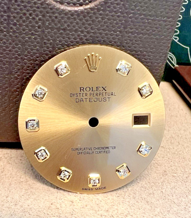 ROLEX DIAL FACTORY DIAMONDS 36MM DATEJUST CHAMPAGNE SUNBURST 126233 BRAND NEW SM