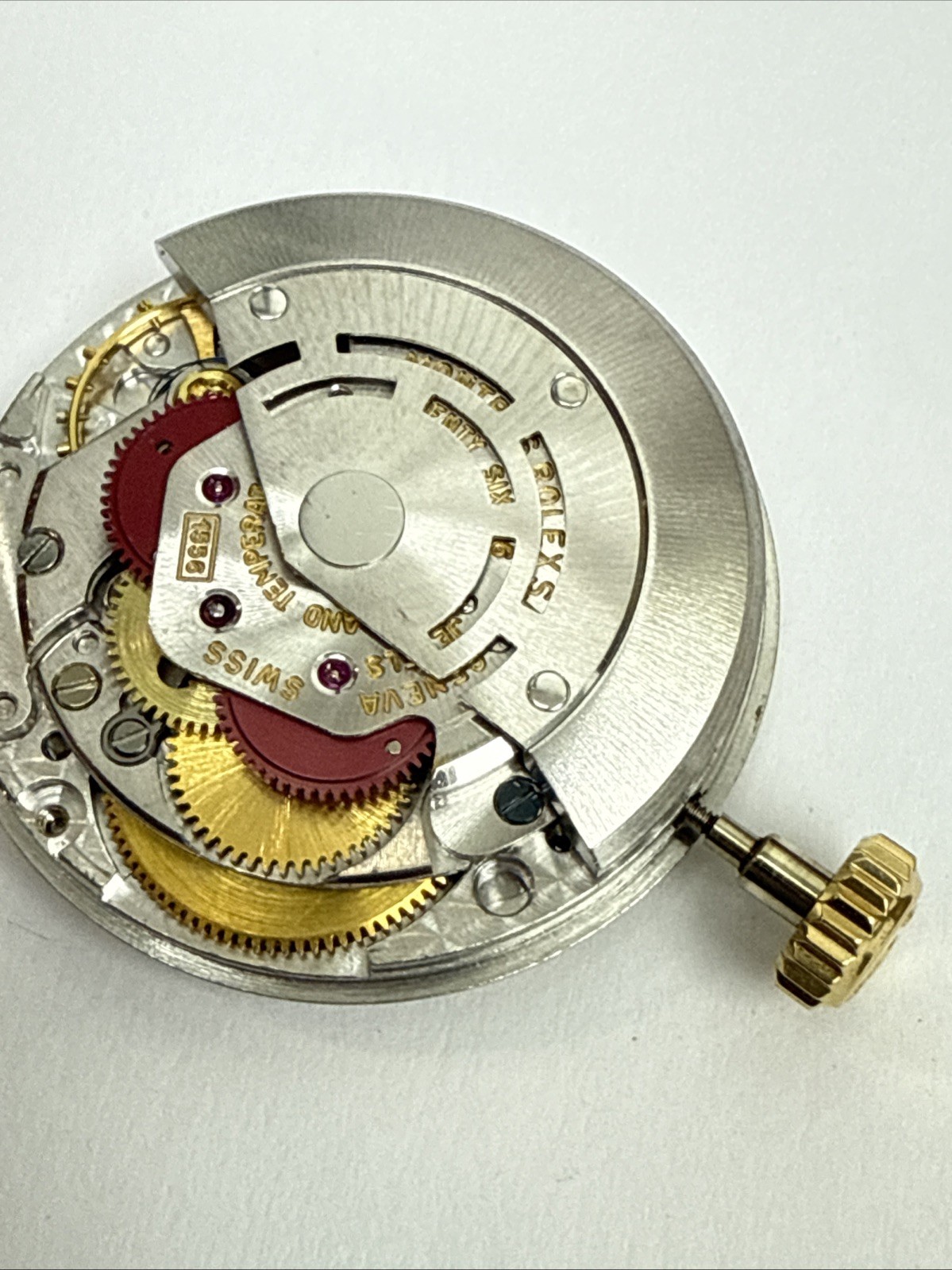 Rolex President 36 mm 1556 Non Quick Set Complete Movement, Pie Pan Dial & Crown