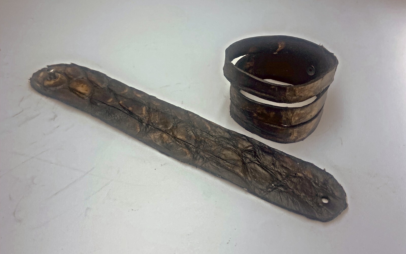 Genuine Handmade Alligator Leather Bracelet