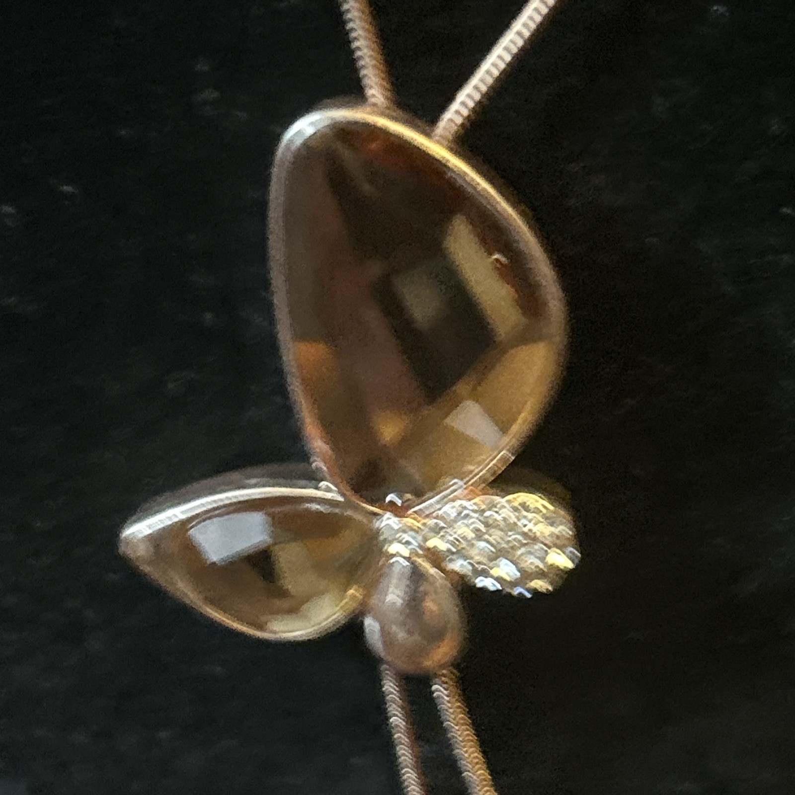18K Gold Plated Lariat Crystal Butterfly Sweater Chain Pendant Necklace Jewelry