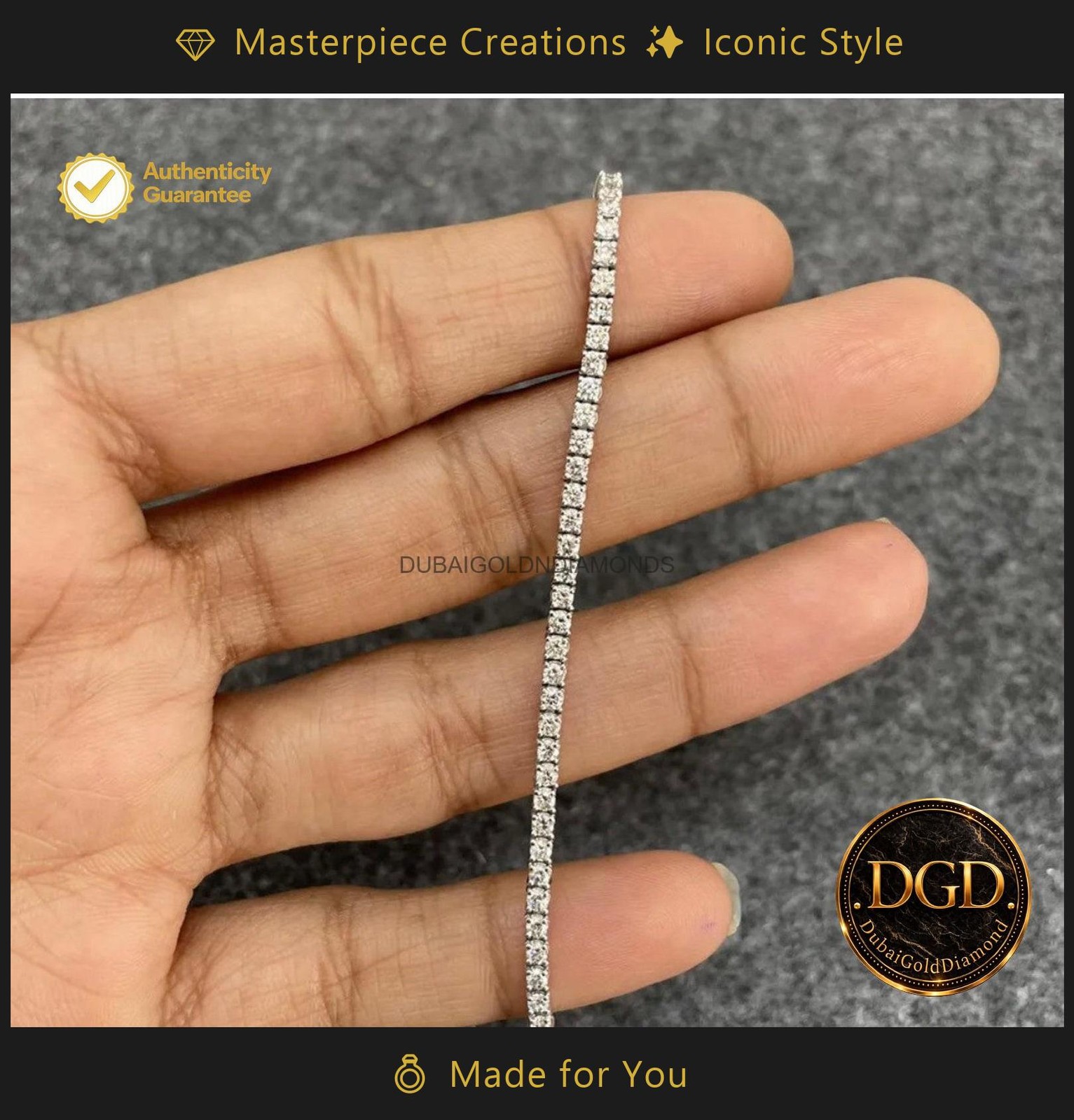 14K White Gold Round Diamond Wedding Tennis Anniversary Gift Mother Bracelet