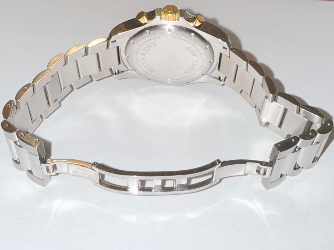 MOVADO MENS SERIES 800 TWO TONE SUB SEA CHRONO LAB GROWN DIAMOND WATCH