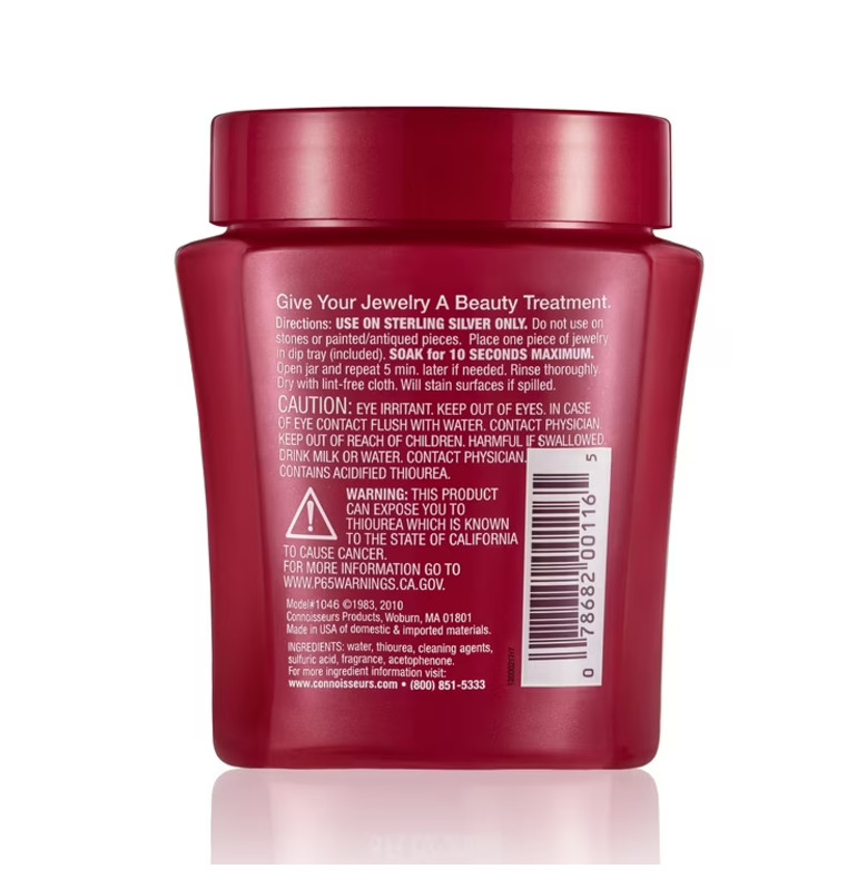 (2 PACK) Connoisseurs Silver Jewelry Cleaner, Liquid Dip Jewelry Cleaner in Red