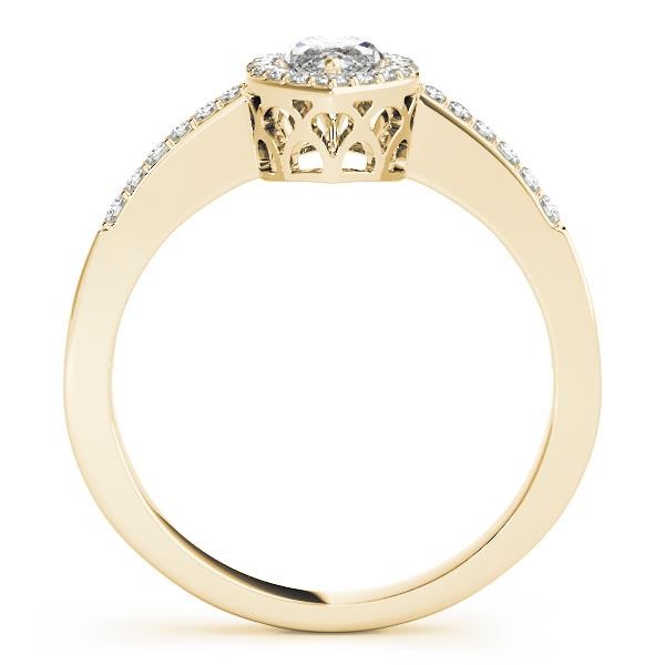 Marquise Halo Solitaire Engagement Ring Gold Lab Grown Diamond VS F 0.75-1.75 Ct