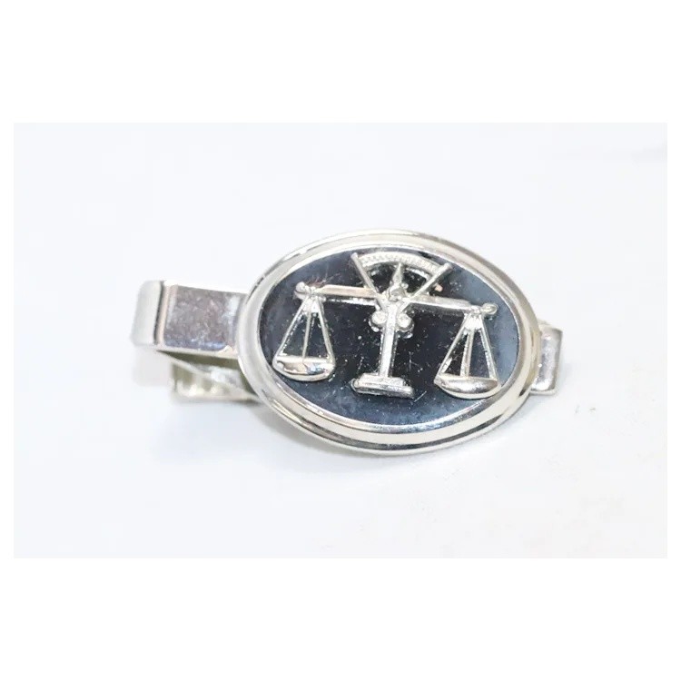 Vintage Kinney Co. Justice Scale Cufflinks Tie Clip Set