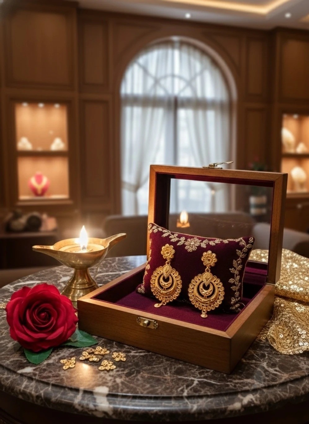 Royal Chandrika Brass Drops & Danglers earring for women and girls