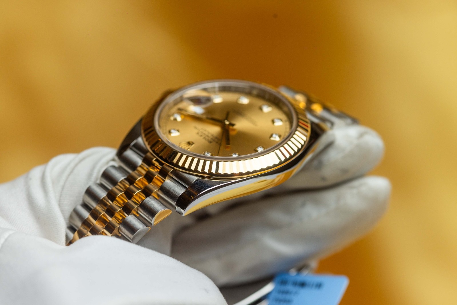 Rolex Datejust 41mm Gold Diamond Dial – Two Tone Jubilee, Gold Bezel – 126333