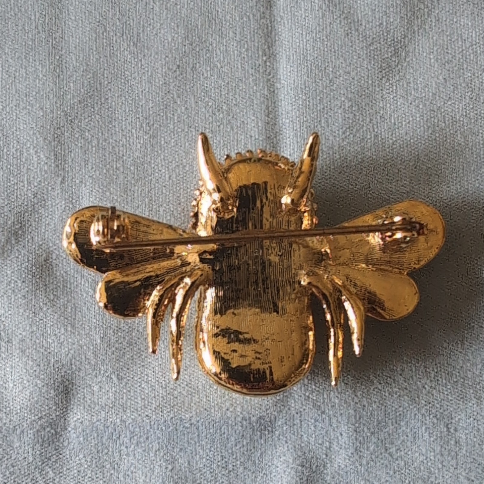 VintageGold Tone Bee Insect Brooch Pin, Metal, No Stone, Animals & Insects Theme