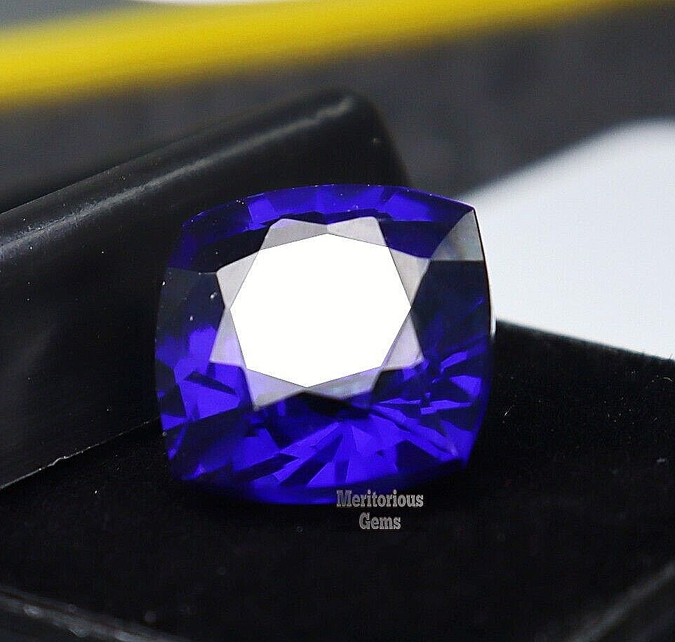 10 Ct Natural Flawless Ceylon Sapphire Cushion Cut CERTIFIED Blue Loose Gemstone
