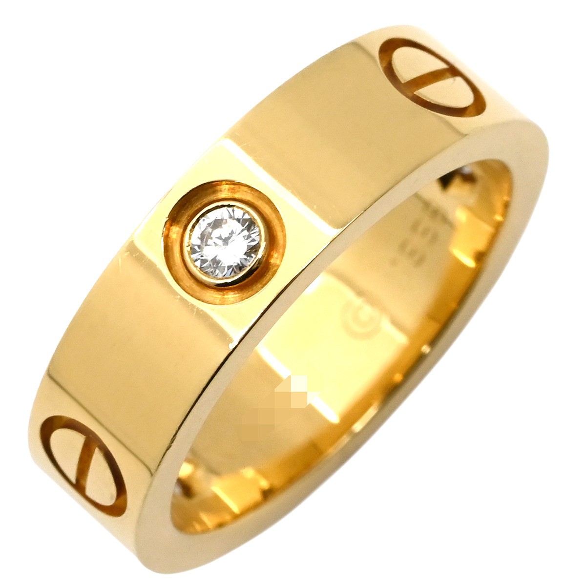 Cartier Ring Love Half YG #53 750 18K Gold 3P Diamond US6-6.25 B4032400 736795