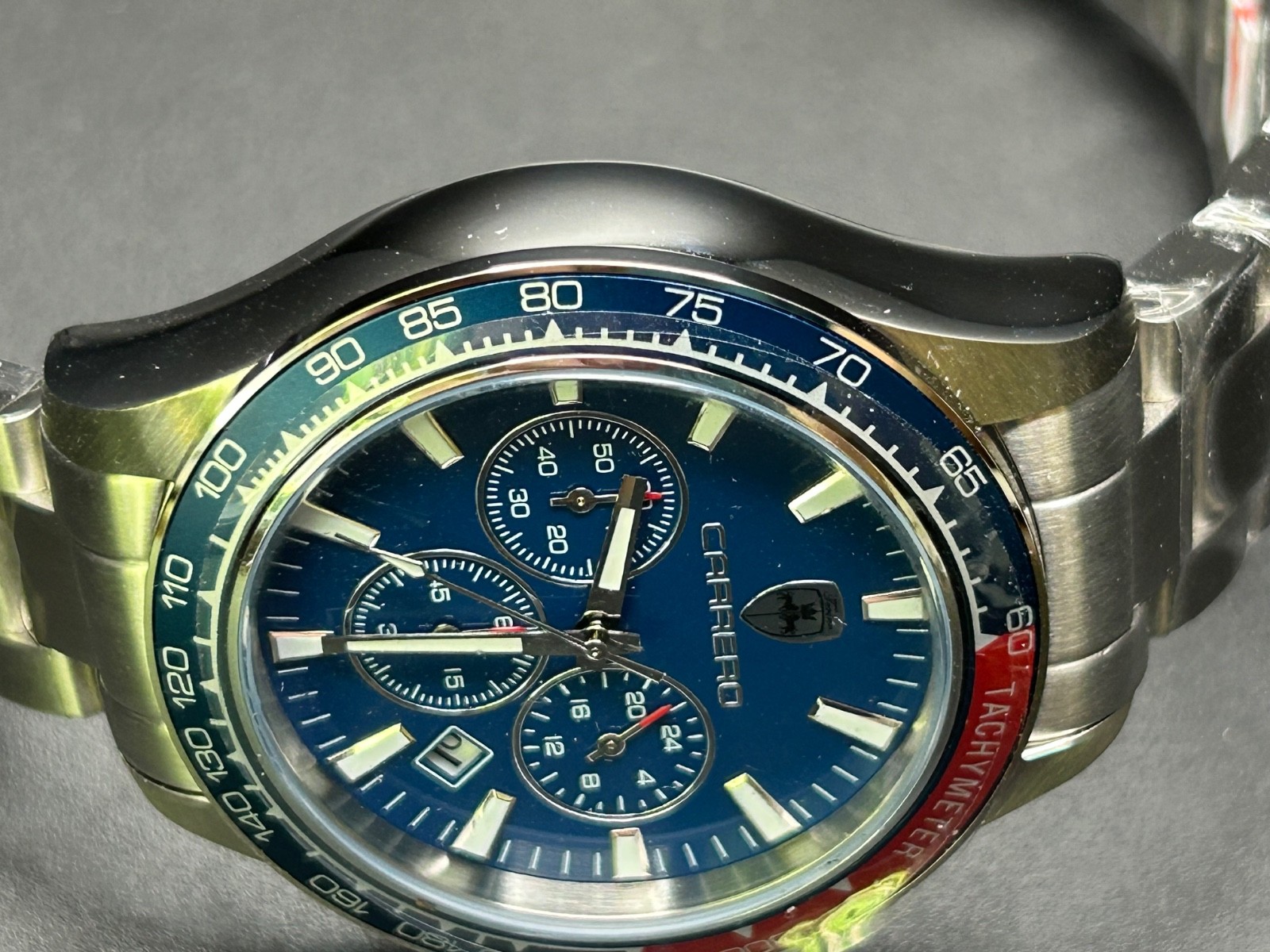 Brand New Beautiful Torino Carrero Men’s Avatar Watch 44mm Red/Blue Chronograph