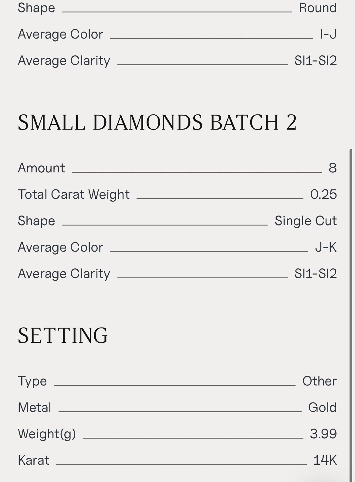 LADIES 14K WHITE GOLD DIAMOND RIGHT HAND RING UNIQUE LEAF/FEATHER DESIGN