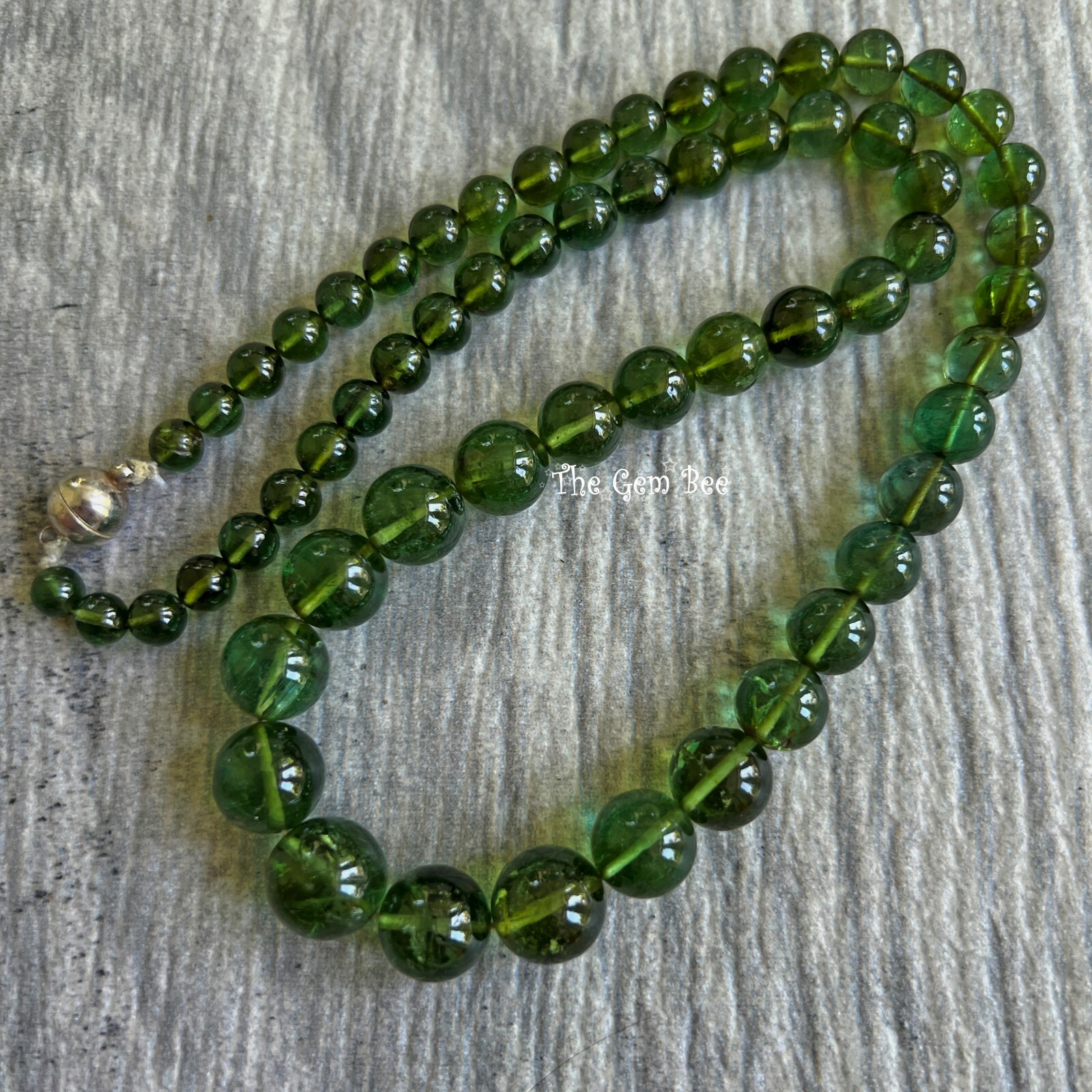 5.5mm-11.8mm Blue Green Verdelite Tourmaline Smooth Round Sphere Ball Beads 18″