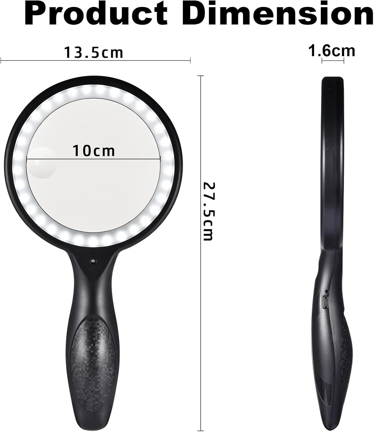 Magnifying Glass with Light, 30X 60X Magnifying Glass for Reading Lighted – 33 L