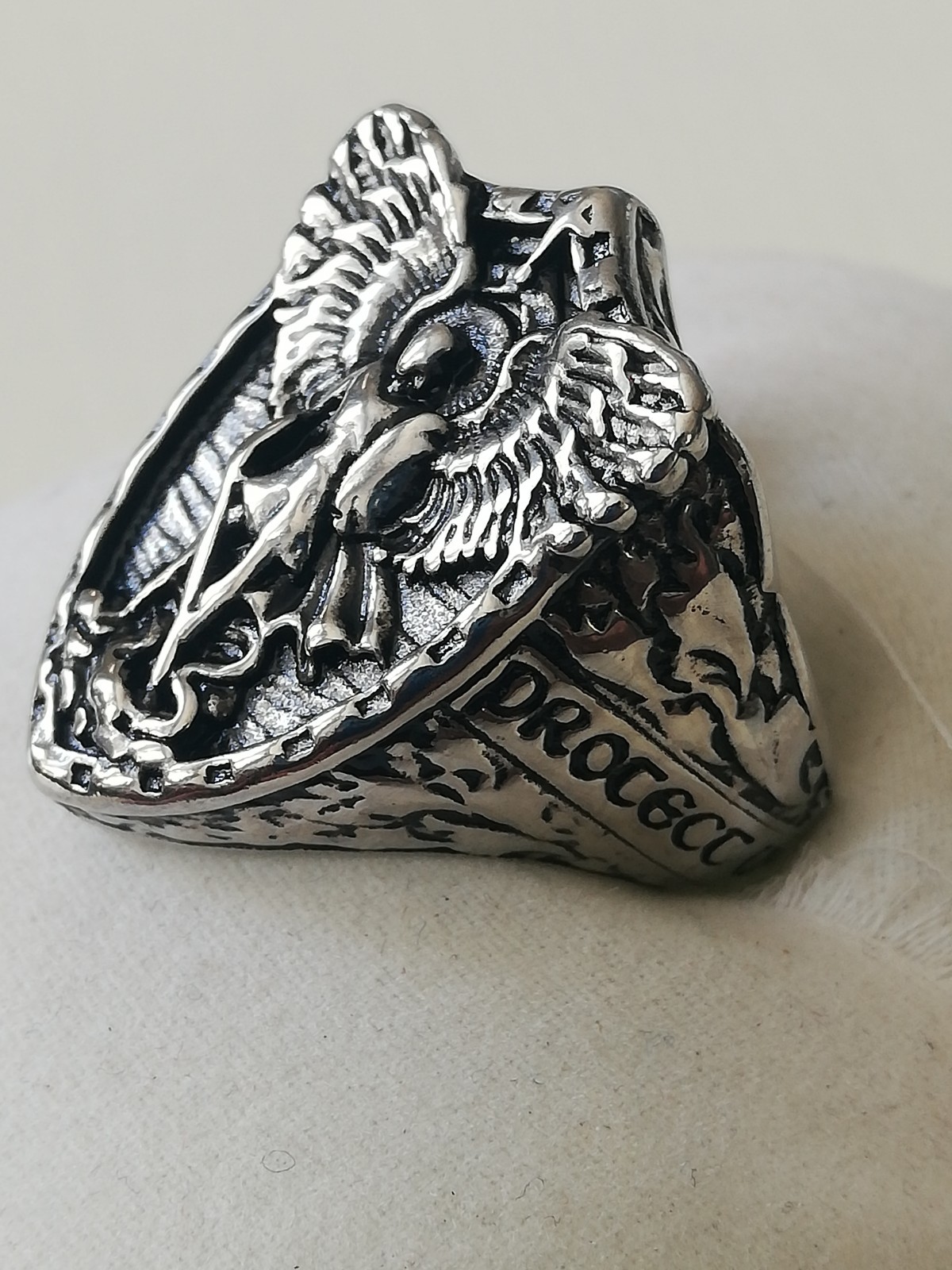 Titanium Angel Stainless Steel Size 11 Biker Gothic Ring New