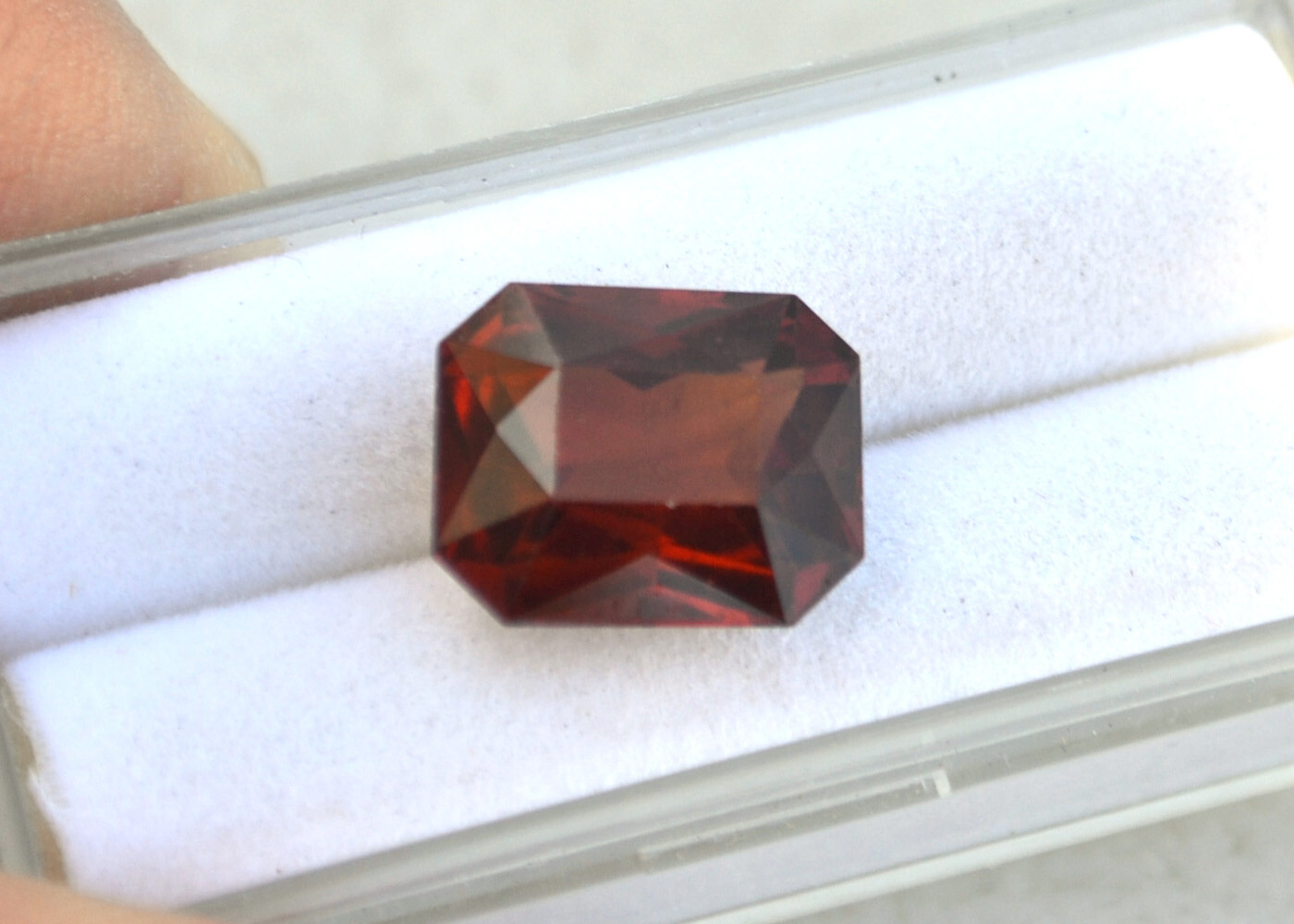 10.25 Carat Scissor Cut Hessonite Garnet