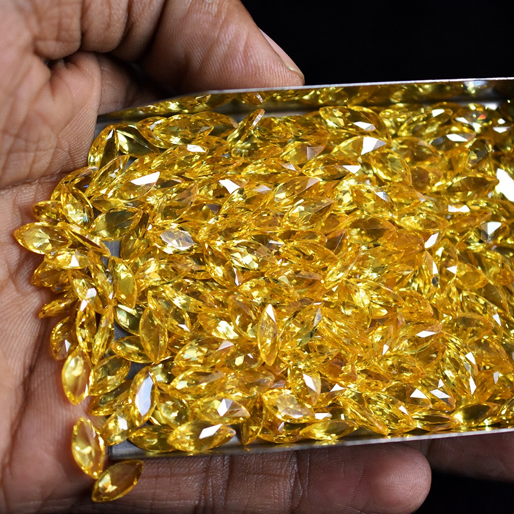 10×5 mm 2.40 Ct NATURAL Yellow Sapphire Flawless Marquise Cut Certified Gemstone
