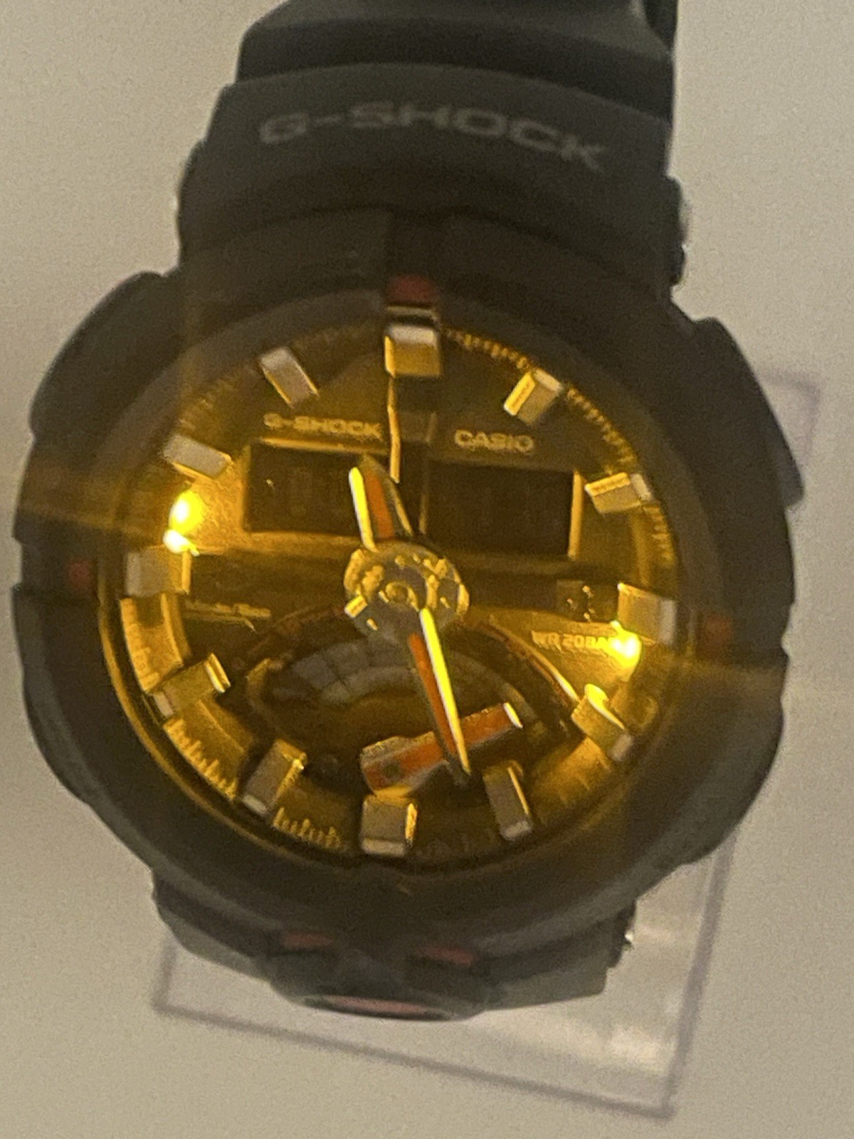 Casio G-Shock GA-500 5478 Black Red New Battery Gasket Greased Serviced Boxed