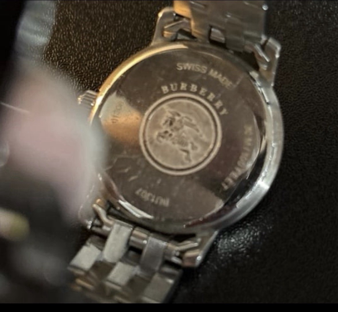Burberry Women’s Swiss Made Check Dial Watch Stainless Steel Bracelet Date