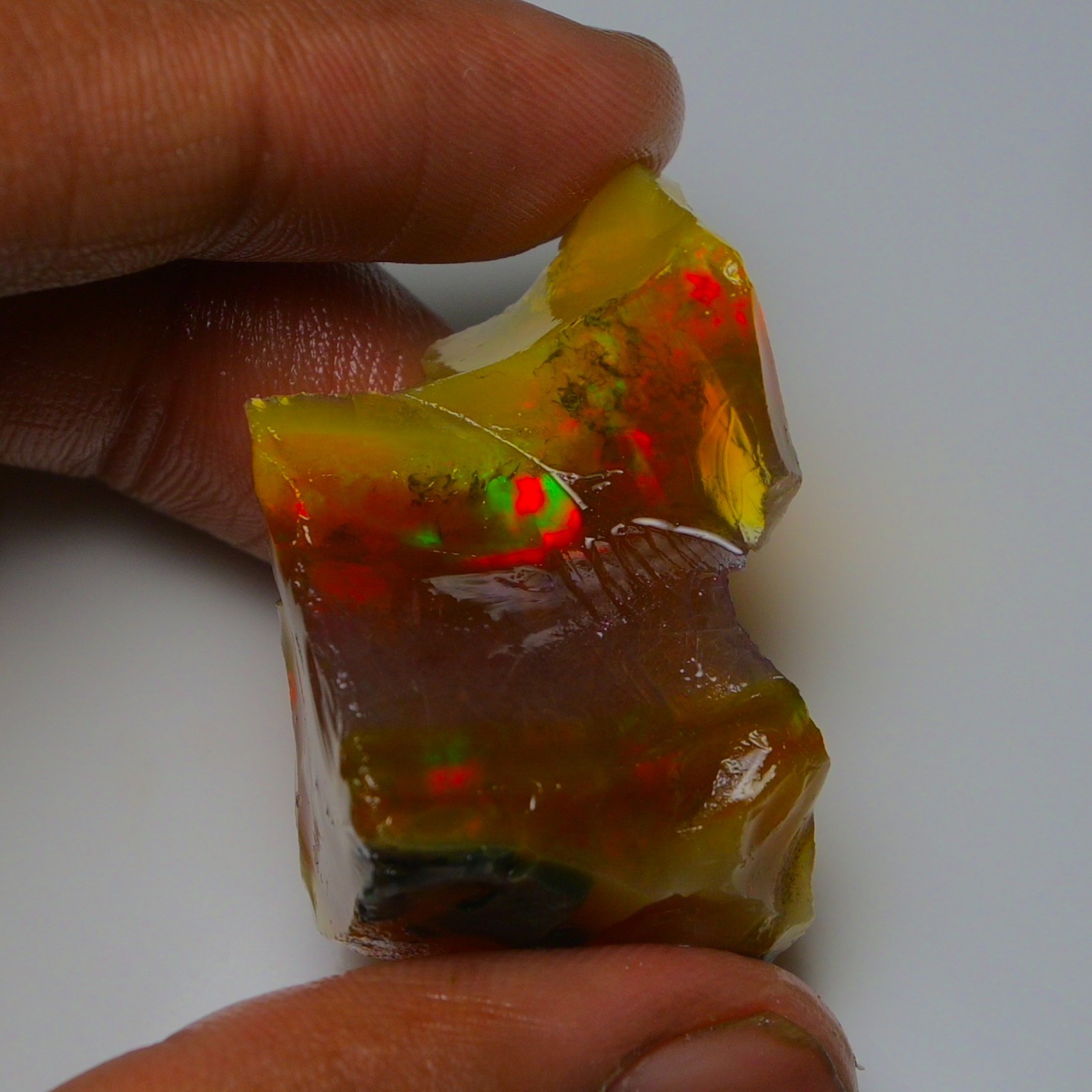 Stunning Ethiopian Opal Rough 58.85 Cts, Large Oil Opal Specimen Natural Opal