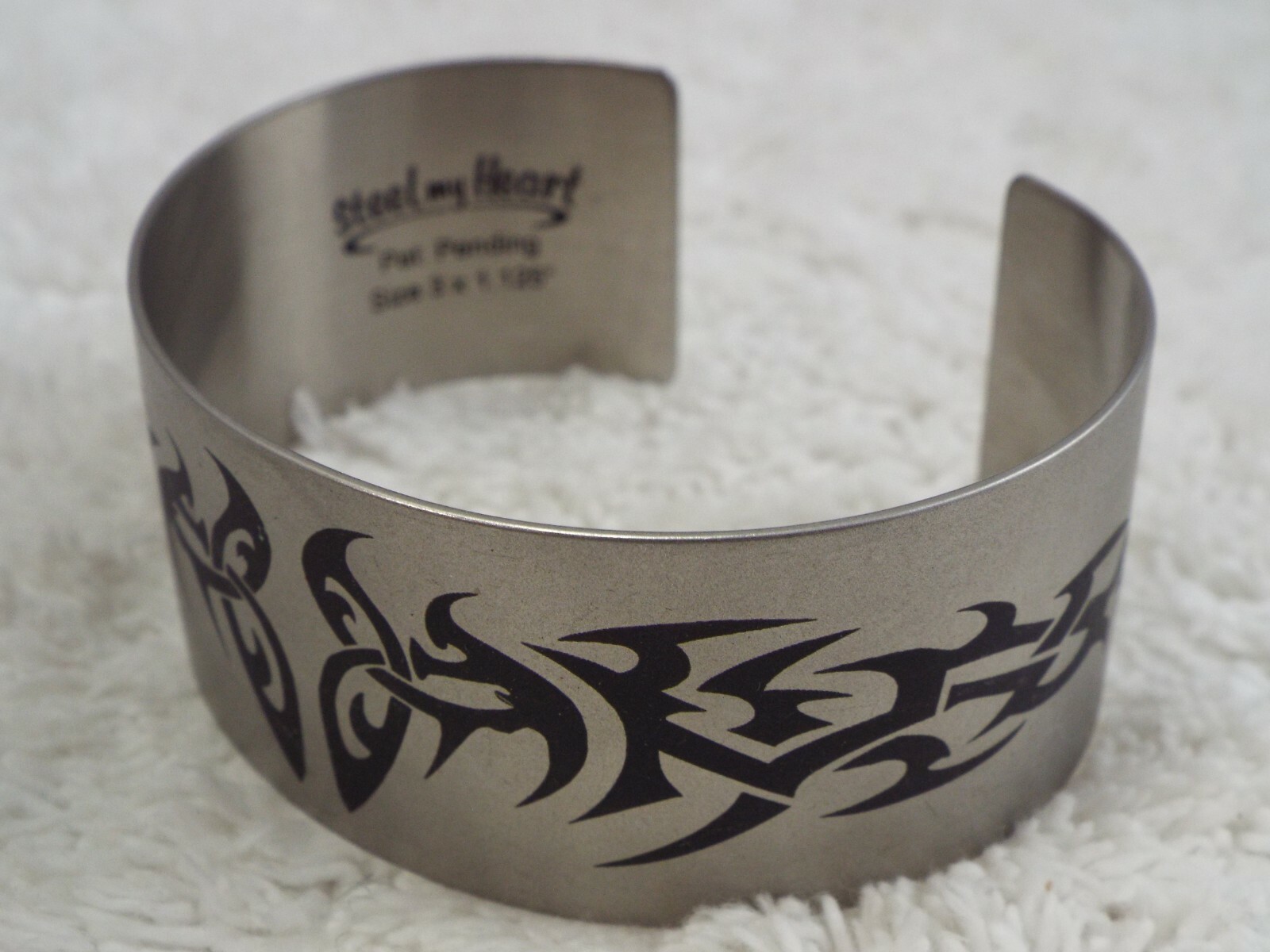 STEEL MY HEART Tribal Design Cuff Bracelet (C14)