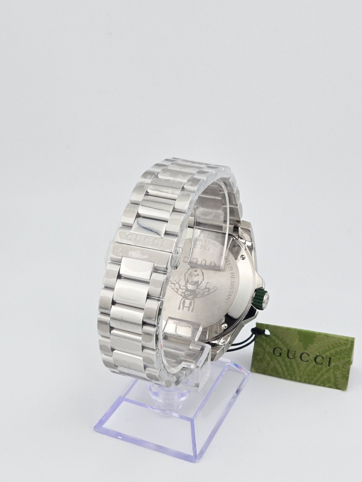 $1700 MSRP | Gucci Dive Men’s Green Dial Stainless Steel Watch – YA136222