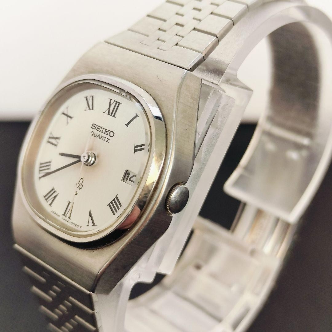 SEIKO Quartz Wristwatch, Cream Dial, SS Case/Band, wrist 15.0cm/5.9in