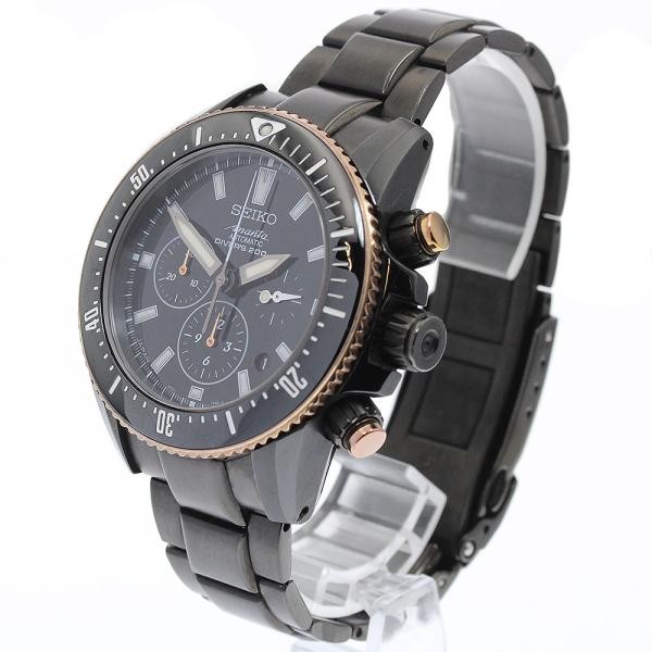 Seiko Prospex Ananta Diver SAEK015/8R39-00B0 44mm SS Black Dial Watch #C8956