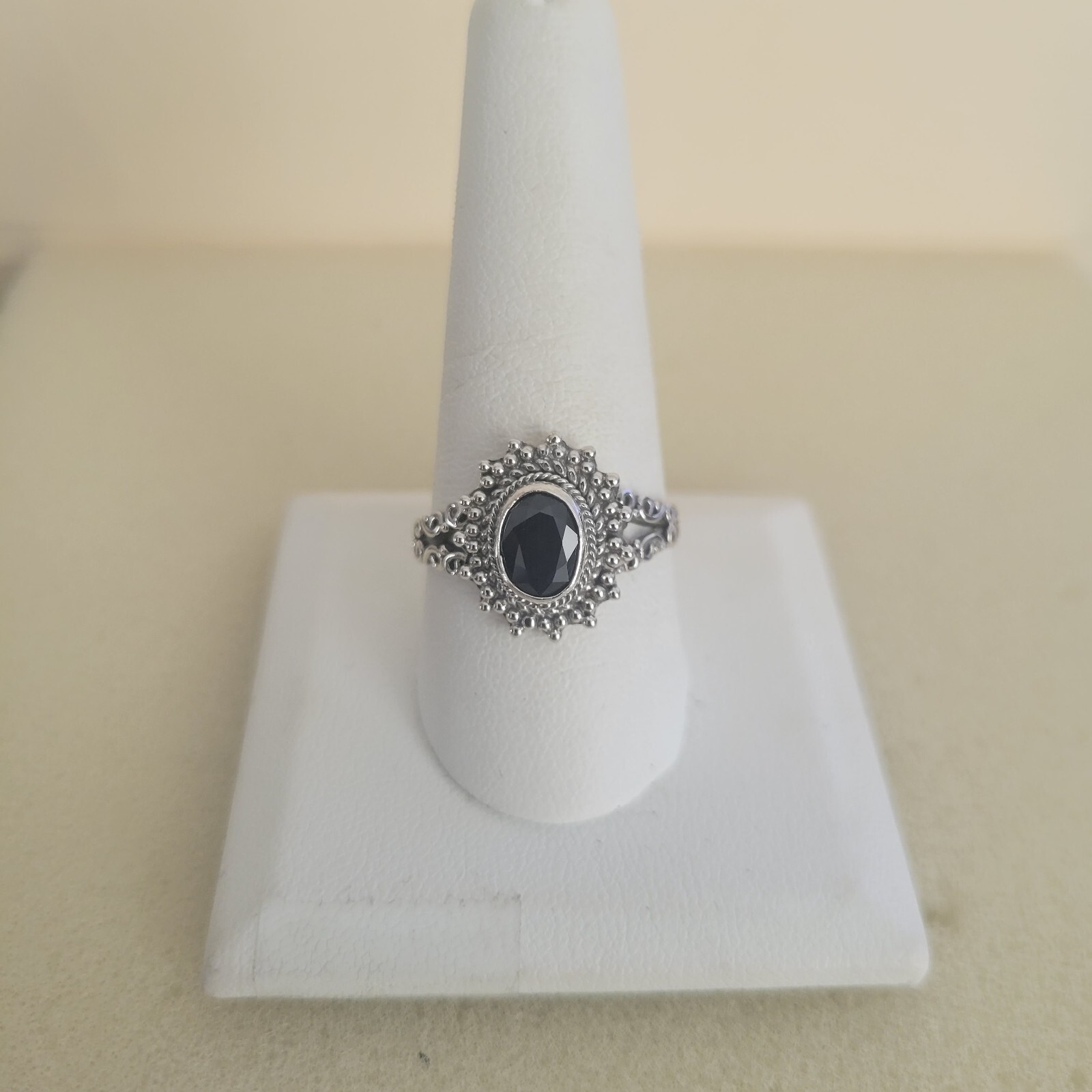 Bali Legacy Diffused Blue Sapphire 925 Sterling Silver Ring (Size 10) 1.50 CTS