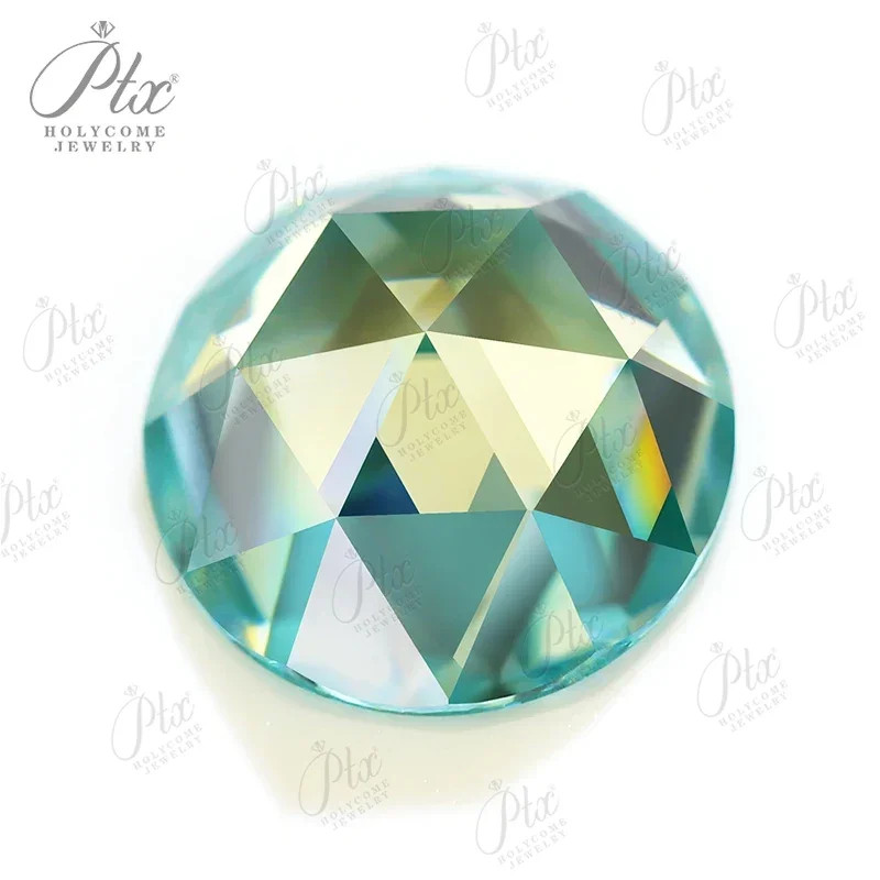 1-8ct Moissanite Loose Stone Round Flat Bottom Rose Cut Multicolor VVS1 Gemstone