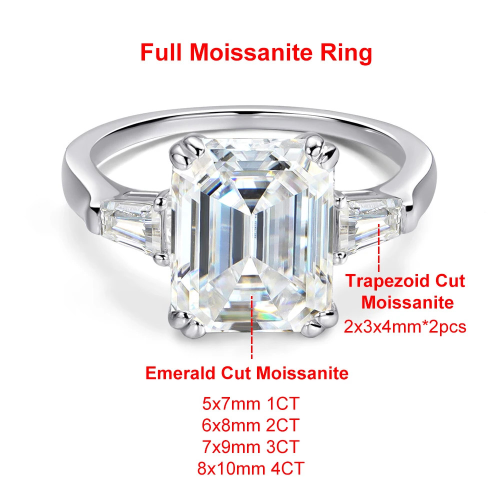 Sterling Silver Wedding Ring Polished Three Stone Style Prong Set Elegant Design