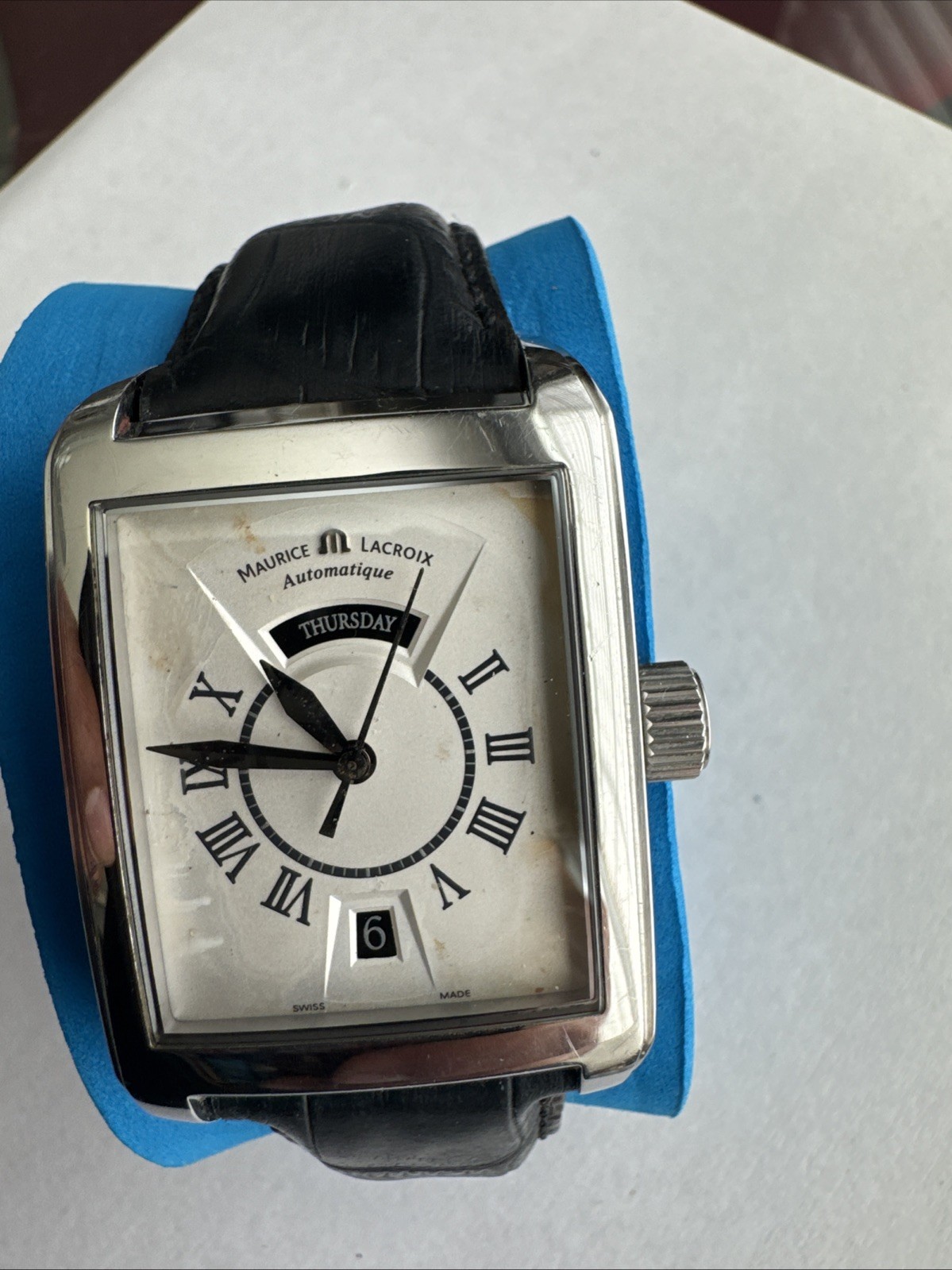 Maurice Lacroix Pontos Automatic PT6137 Rectangular Men’s Watch Swiss Made