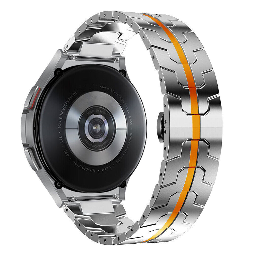 For Samsung Galaxy Watch 6 4 5 Pro 43mm 47mm Classic Stianless Steel Band Strap